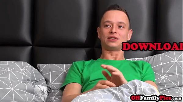 My sexy big tits MILF stepmom Shalina Devine sucking my big dick before sex