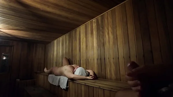 Dick flash - Public Sauna with naked Milf she helps me