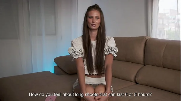 First porn casting of a naive girl
