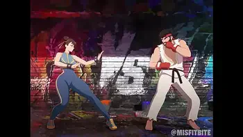 Misfitbite -  A Warrior's Heart - Chun-Li and Ryu Hentai 2D Anime Animation