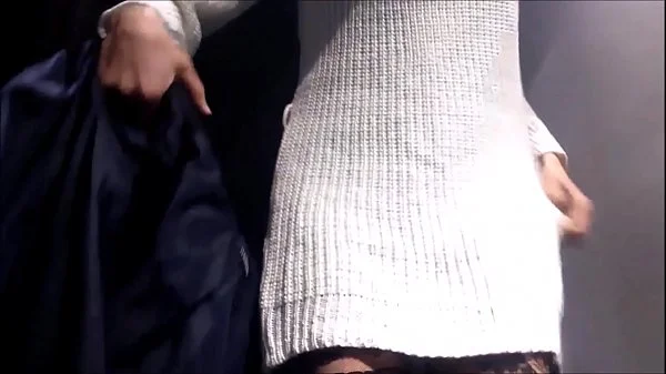 the store dressing room has a hidden video camera. What a shame!