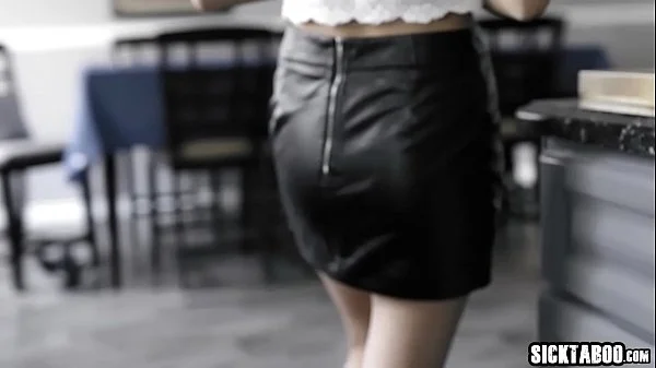 Stepdad disciplines perverted small tits stepdaughter