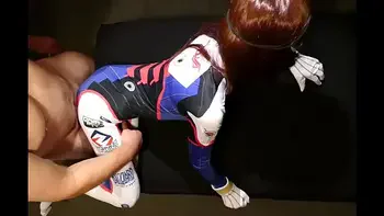 Overwatch Cosplay - Tiny D.Va Moans on Super Thick Cock and gets No Mercy from Somegirth