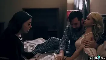 Babe has threesome sex with man and silicone love doll