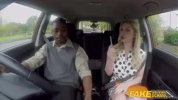 Fake Driving School Georgie Lyall gets a huge black dick in her pussy