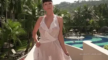 White see-through dress