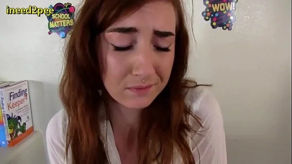 Ladies need to pee and wet their skintight pants in desperation 2019