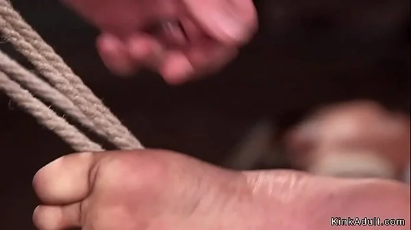 Hogtied big booty ebony spanked