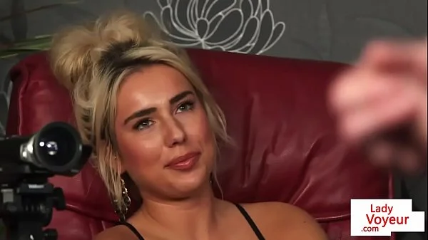 Lingeried femdom duo teasing sub in JOI