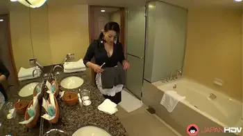 Japanese maid, Rei Kitajima was caught masturbating at work, uncensored