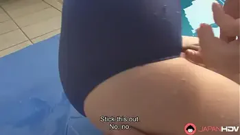 Japanese babe, Machiko Ono is learning a blowjob technique, uncensored