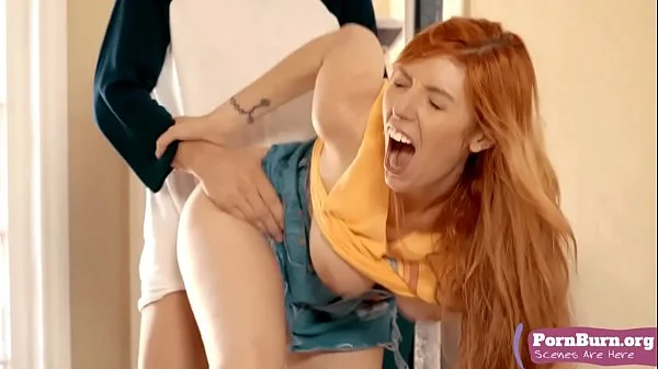 Lauren Phillips and Eric are studying in the living room