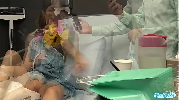 Public Sex in Hospital, Milf Flash BF Cumshot I Gave Him a Handjob and He Cums On My Tits