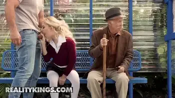 Teens love Huge COCKS - (Riley Star, Jmac) - Bus Bench Biddie - Reality Kings