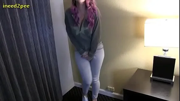 They can't hold their bladder and pissing their tight pants jeans 2019