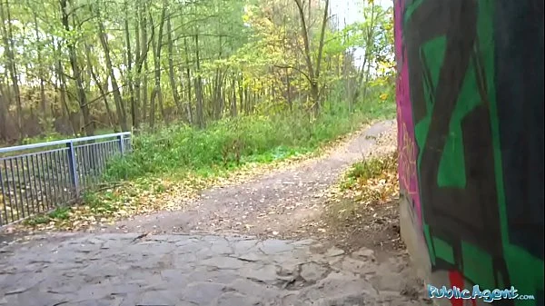 Public Agent Sexy brunette lady fucks and sucks to make ex jealous