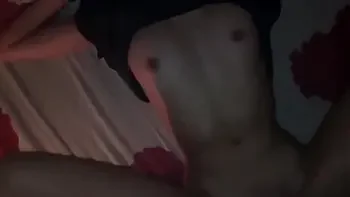 When at the party, the student went to bed the guy joined her and fucked her, doused with sperm from her slender body