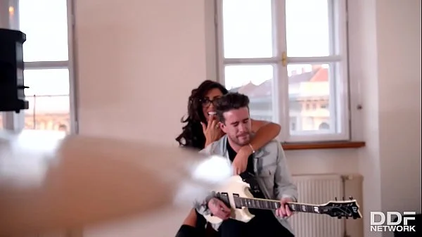 Busty babes Ava Koxxx & Sandra Star fucked real hard at band rehearsal