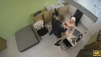 pervert guy uses money to fuck a busty blonde