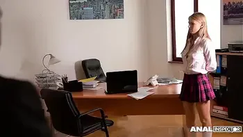 Anal inspectors join in on fucking Lucy Heart's small teen ass