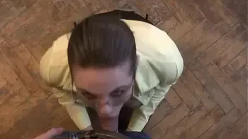 The teacher makes Blowjob after work