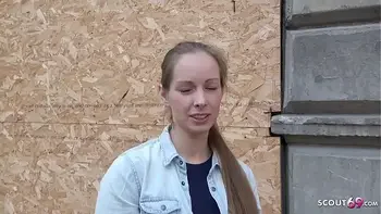 GERMAN SCOUT - CUTE TEEN KINUSKI TALK TO REAL LEG SHAKING ORGASM CASTING