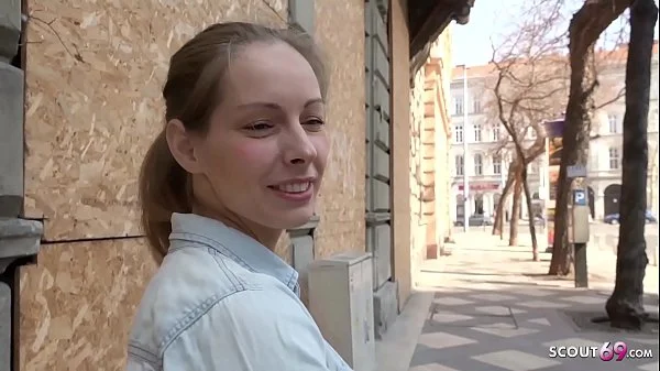 GERMAN SCOUT - CUTE TEEN KINUSKI TALK TO REAL LEG SHAKING ORGASM CASTING