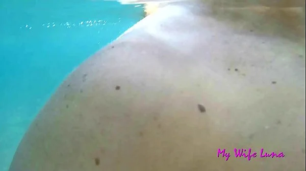 This Italian MILF wants cock at the beach in front of everyone and she sucks and gets fucked while underwater