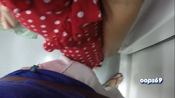 Press my Breasts against a Stranger inside Public Train | Touched his Cock with my Hand to see his Reaction and he Liked!