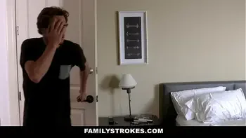 Hangovered stepson fucks his hot stepmom