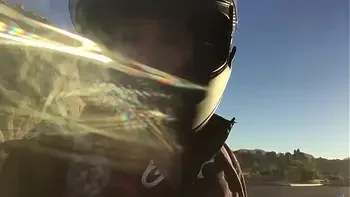 felicity feline rides motorcycle to joshua tree and plays outside
