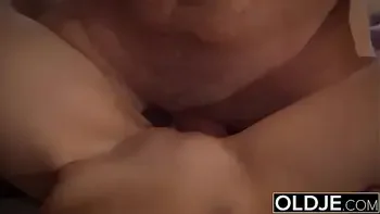 Teenager sucks old man cock spreads her legs and she gets hardcore fucked