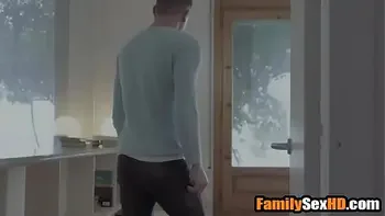 Stepsisters fucked by stepbrother after they got stuck under his bed