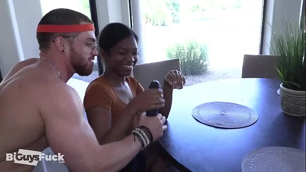 2 super attractive BI GUYS let a LATINA join in the fun.