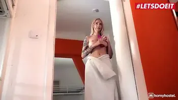 LETSDOEIT - Russian Blondie Arteya Bangs With Her BBC Roommate After Shower