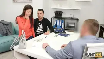 HUNT4K. Dude needs a car so why his naughty babe satisfied seller