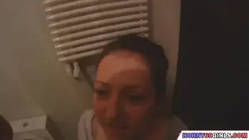 fucking a strange girl at the restaurant's bathroom