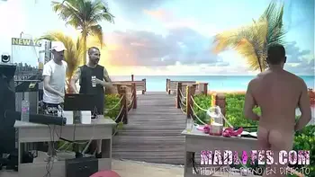 While Iris blows and jerks her friend, Iraya rides Salva's cock