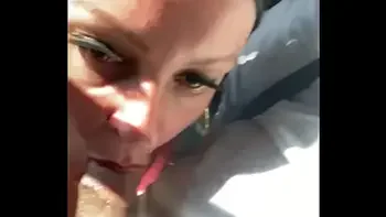 She snuck out back to suck my dick while her man was in the shower