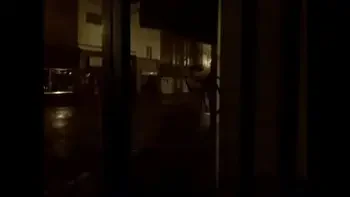 hangin out nude in a store front on main street