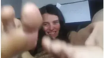 Camgirl Loves Her Big Feet Soles! She Touches Her Sexy Foot & Has So Much Pleasure She