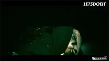 - German Chick Jezzicat Enjoys Pussy Stretching In Van On Halloween By Fat Cock