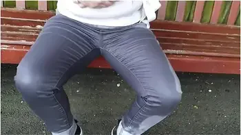 Alice - Very Public Wetting Outside Closed Public Toilets! Pee Accident!