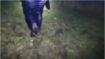 Girl Totally Pisses Her Blue Jeans In Public! Couldnt Hold It!