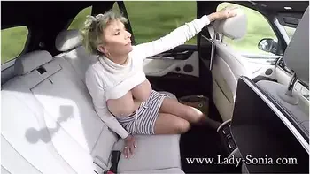 Big Boob Mature Lady Sonia Lets Her Tits Loose In The Car