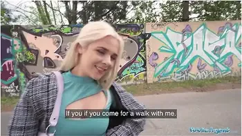 Ellie Shou - Blue Eyed Blonde British Babe Takes A Big Czech Cock In Her Wet Pussy