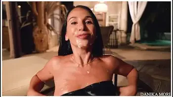 Record Of My Beautiful Hot And Skinny Brunette While She Eating My Cum After Dinner In Hotel Room - Steve Mori