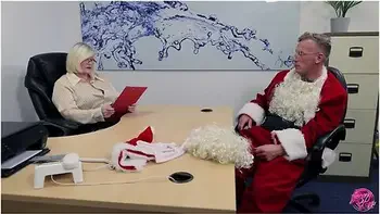 Bad Ass Grandma Vs Bad Santa With Lady Boss And Lacey Starr