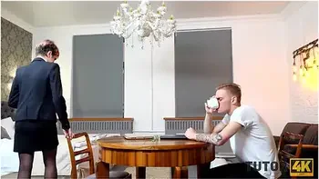 Martin Spell - Mature Woman With Short Haircut Gives Muff To Younger Man For Sex