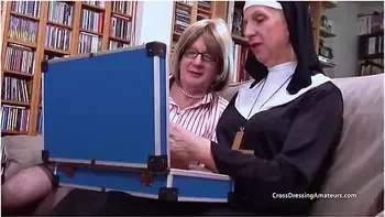 Older Crossdressers Use Dildos On A Female